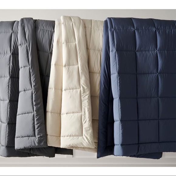 New Pottery Barn Sport Luxe Comforter, Bone Cream Ivory King Bed Blanket Throw - Picture 4 of 4